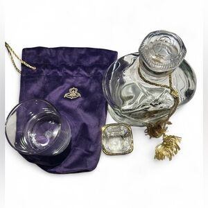 VTG Reserve Extra Crown Royal Empty Bottle with bag, Glasses, & Mouse pad Set
